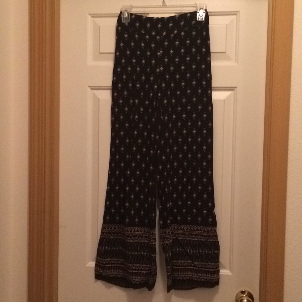 Black and brown flowy pants